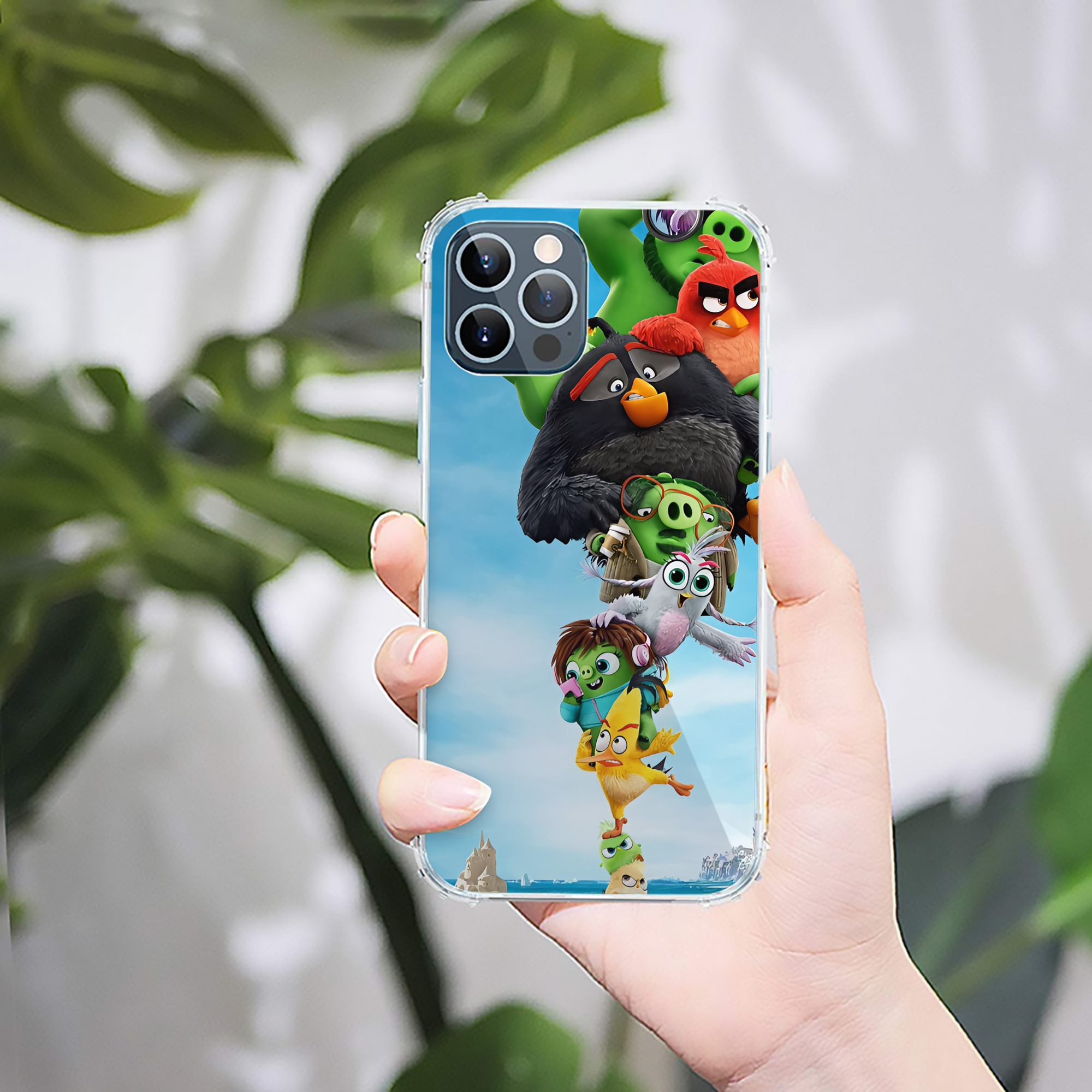（画像用） Angry Birds アングリーバード 【iPhone 12シリーズ対応】透明スマホケース（クリアソフトケース）